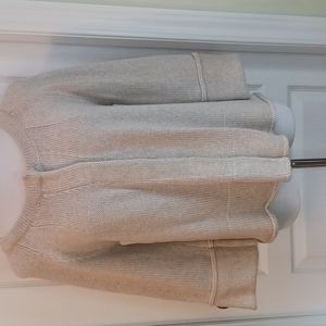 J.Jill Cream Swing Cardigan Size M With Button Snaps